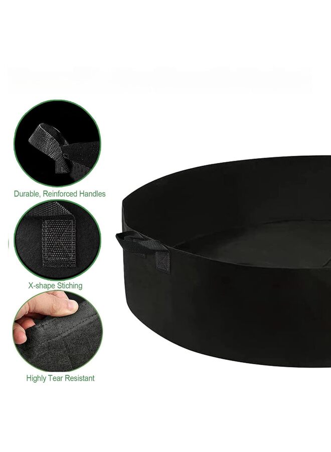 LAMAY 2 Pcs Large Grow Bags, Round Fabric Raised Planting Bed?Fabric Raised Planting Bed Round Garden Grow Bags Heavy Duty Breathable Fabric Raised Planter Container for Gardening Vegetables - Image 3